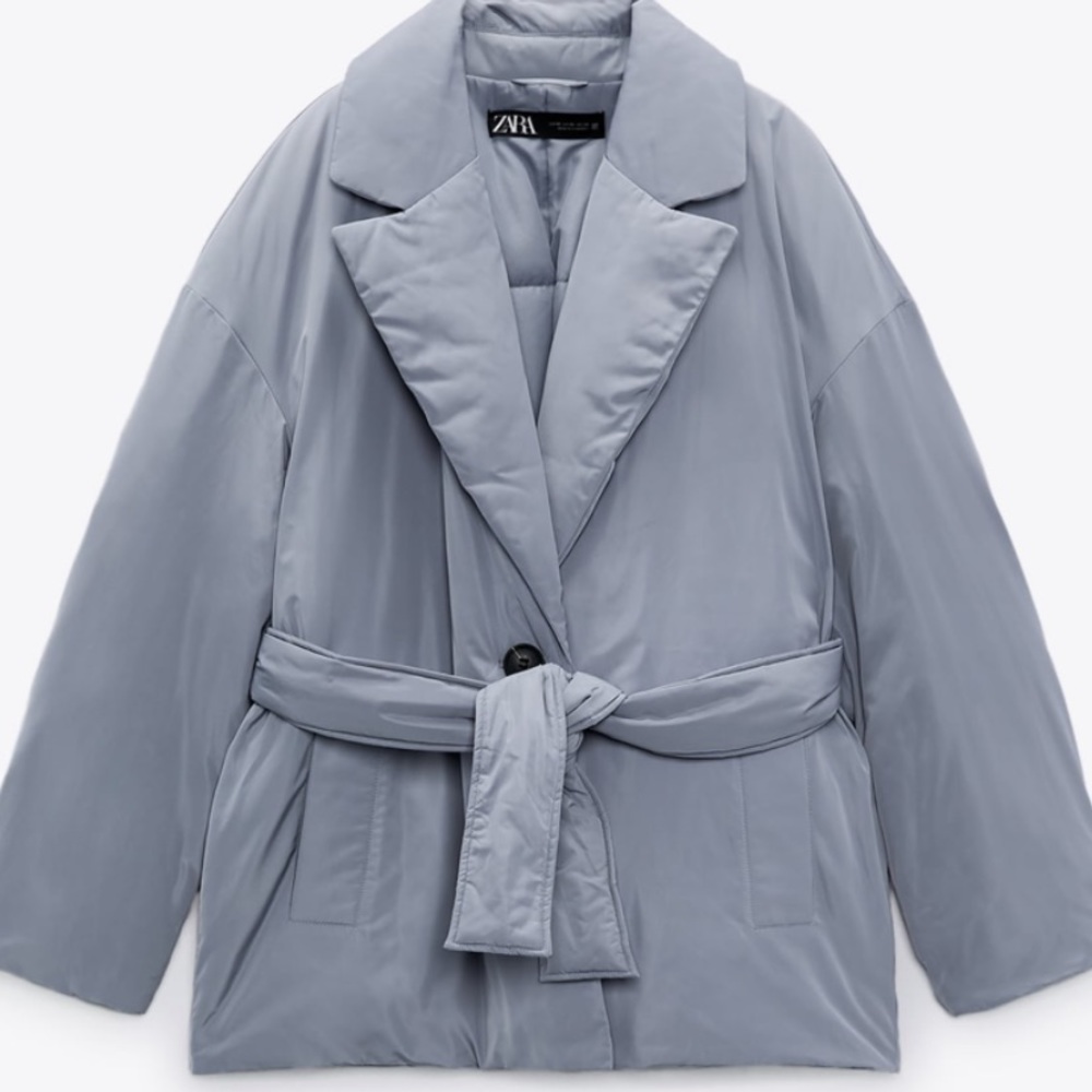 Zara belted padded jacket XS NWOT